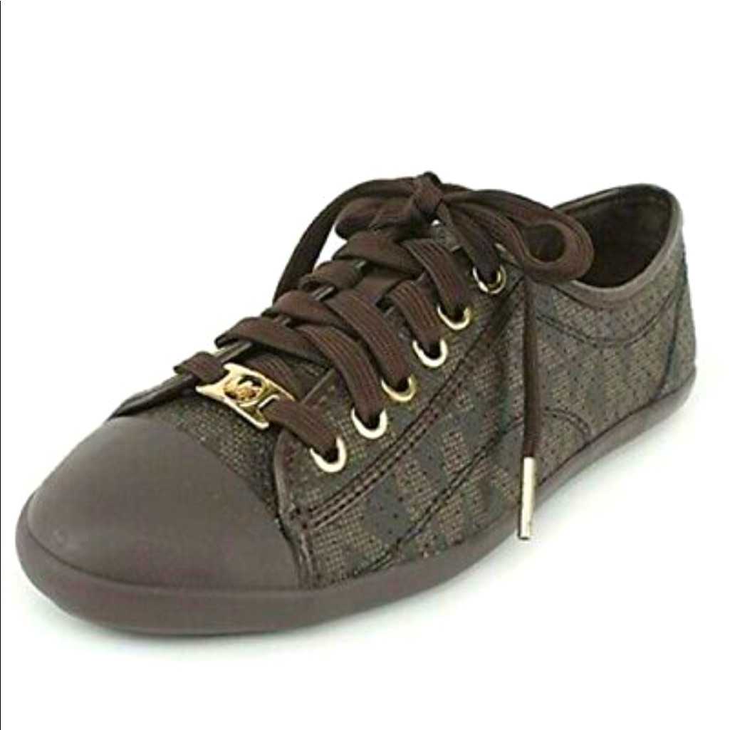 Michael Kors Kristy Brown Lace-Up Sneakers